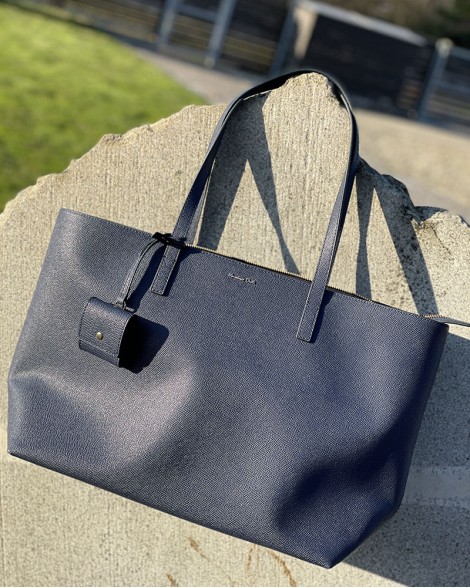 Kabelka dámská Massimo Dutti PLAIN ELEGANT navy